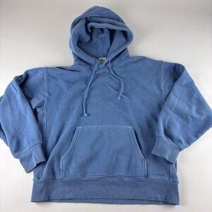 TNA Sweat Fleece Boyfriend Hoodie Sweatshirt Size Blue Medium Oversized Cozy